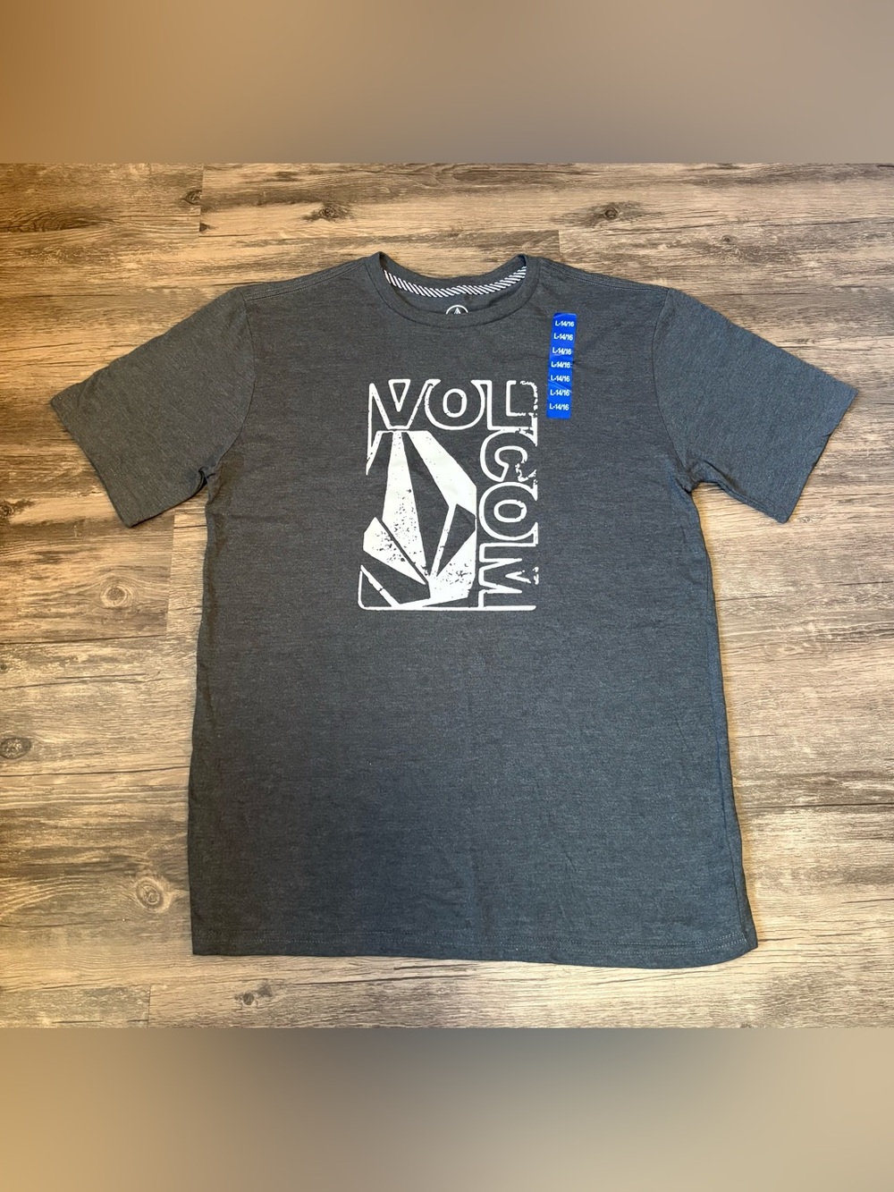 Volcom Charcoal Gray Graphic Short Sleeve Tee